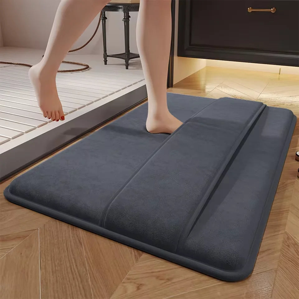 Super Absorbent Anti-Slip Bath Mat | Coral Velvet Bathroom Rug