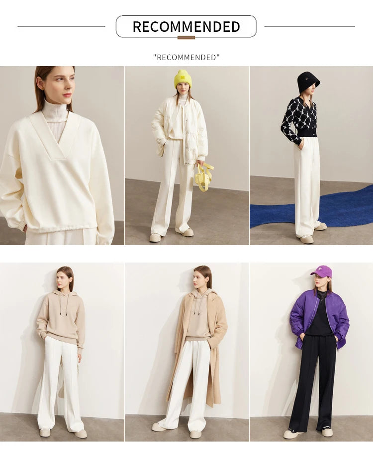 Women’s Loose Sweatshirt & Straight Leg Pants – Spring Casual Set
