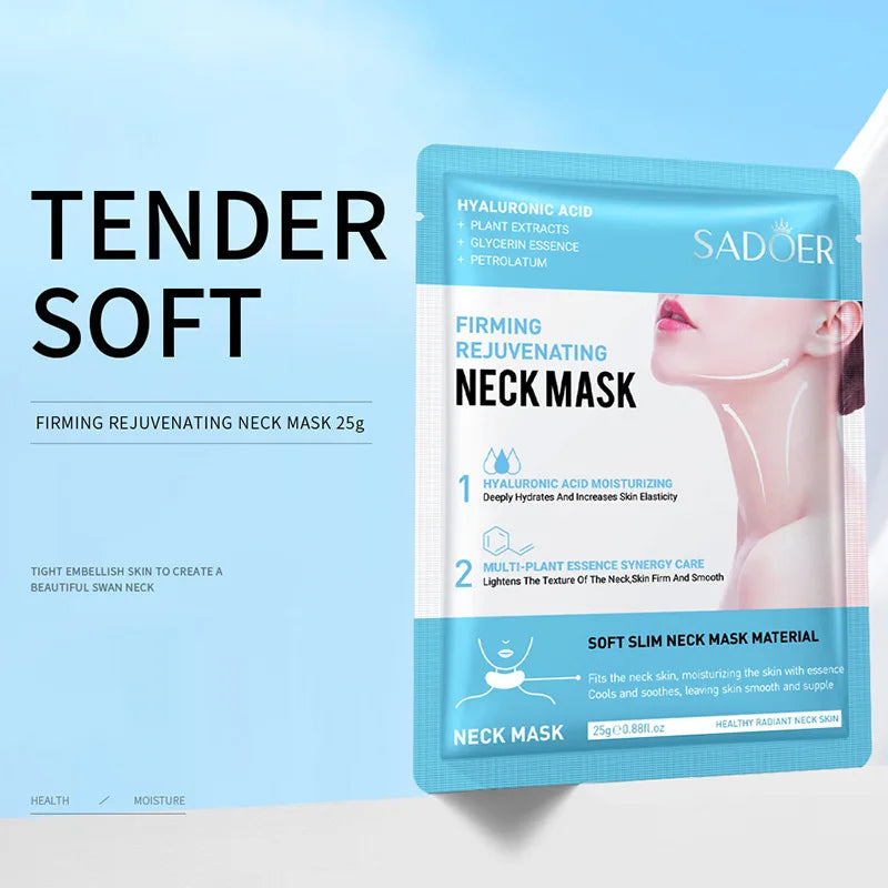SADOER Hyaluronic Acid Neck Mask – Collagen Firming Care, 10pcs