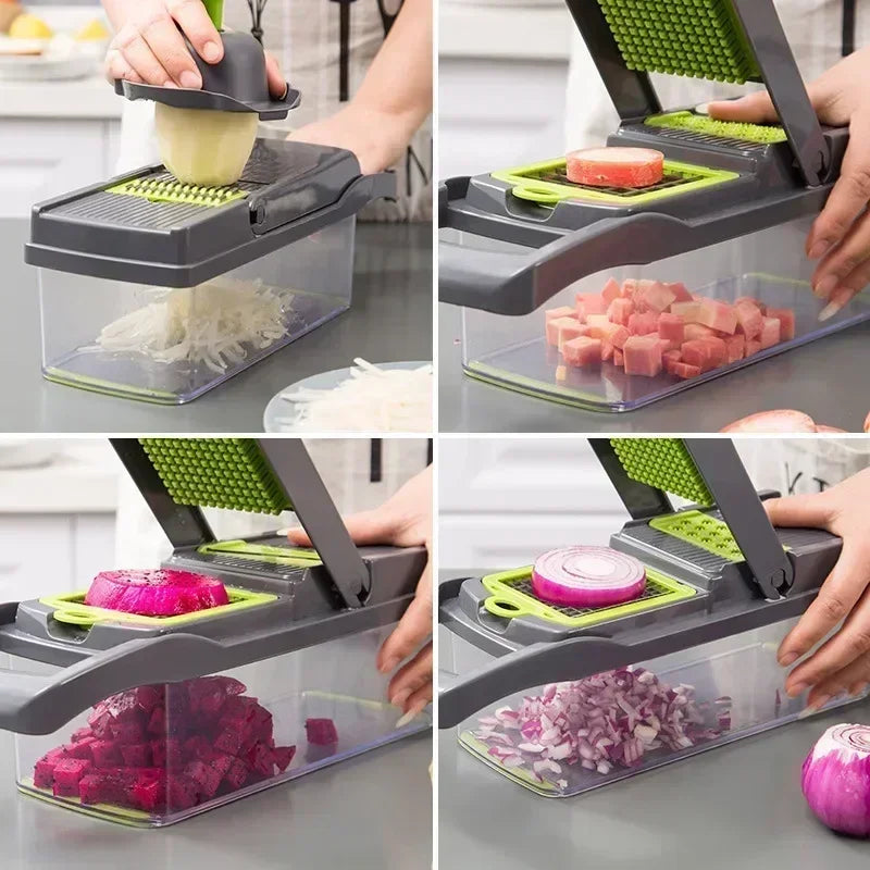 14-in-1 Multifunctional Vegetable Chopper & Food Slicer Dicer