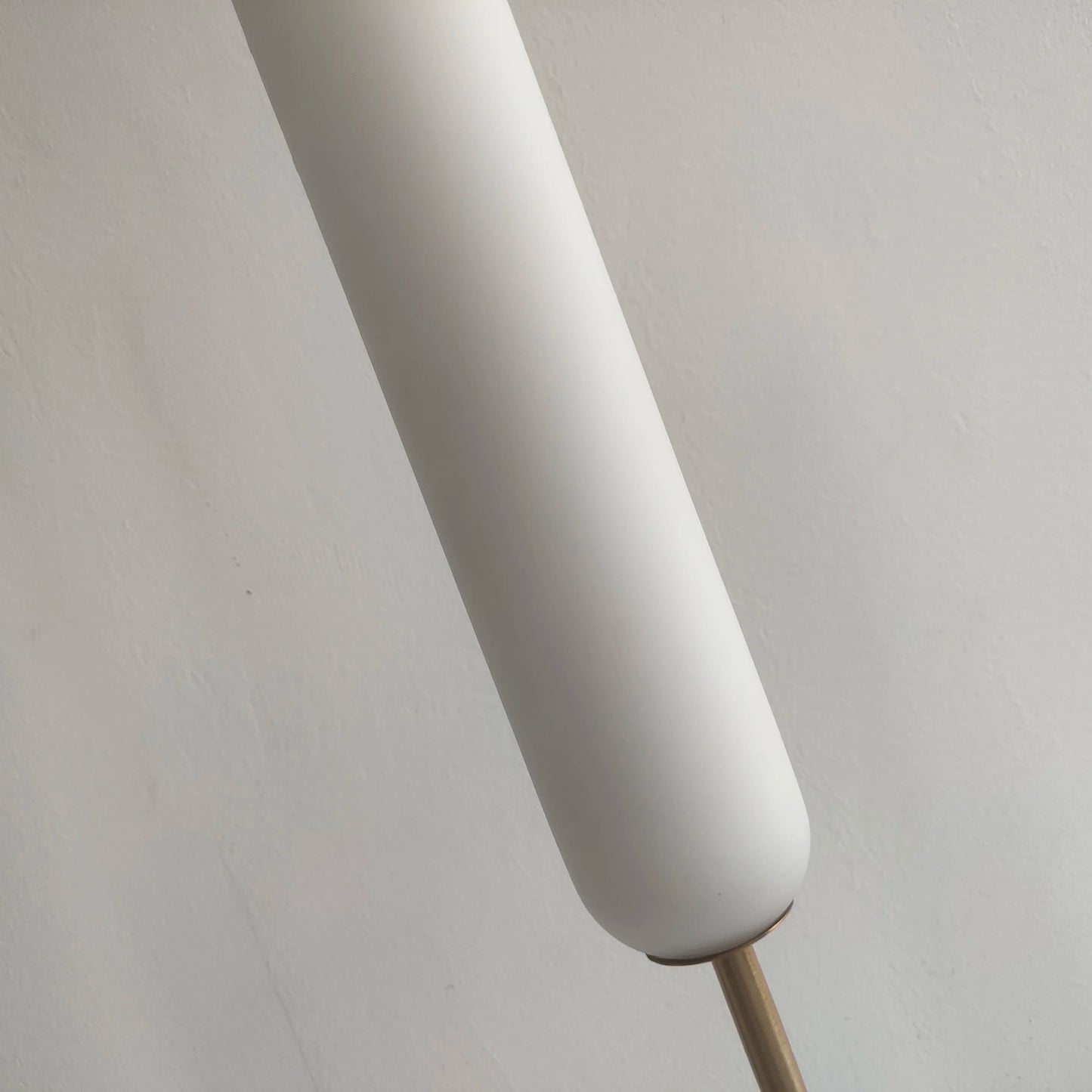 Modern LED Bedside Pendant Light – White Glass Tube, 1/2 Heads