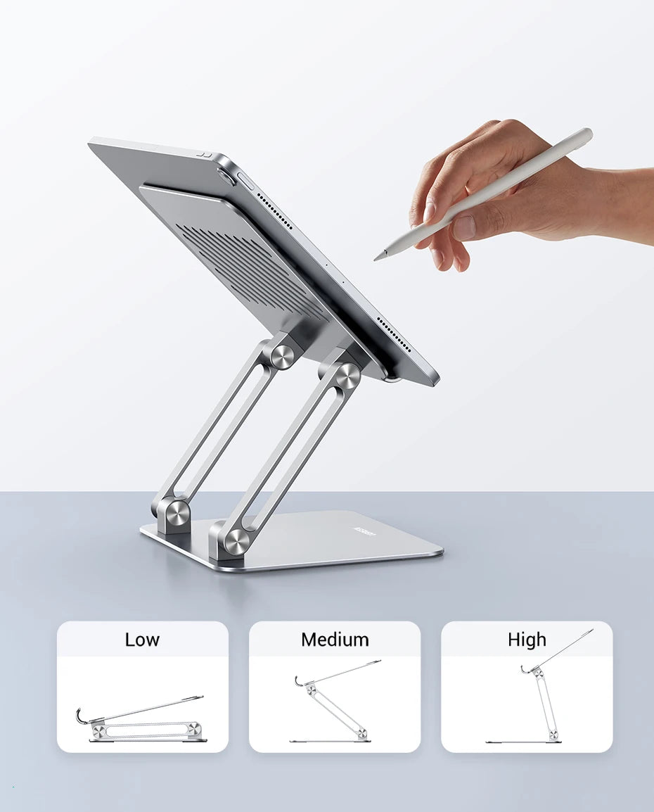 Aluminum Tablet & Phone Stand – Adjustable Holder for Desk