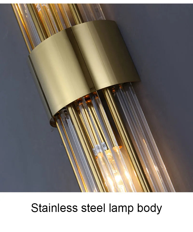 Luxury LED Wall Lamp - Modern Gold Wall Sconce for Living Room
