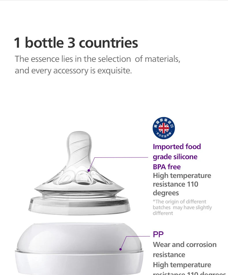 PHILIPS AVENT Glass Baby Bottle – Anti-Colic Feeder 160ml/240ml