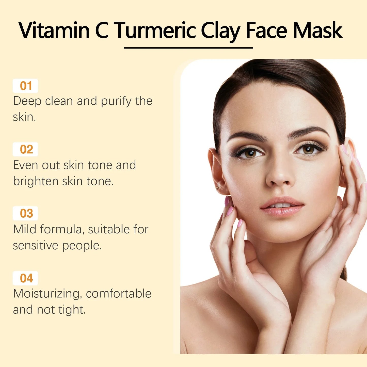 Vitamin C & Turmeric Exfoliating Facial Mask – Deep Pore Cleanser