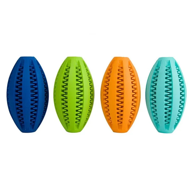 Dog Chew Toy Ball – Tough Rubber Teeth Cleaning Snack Ball