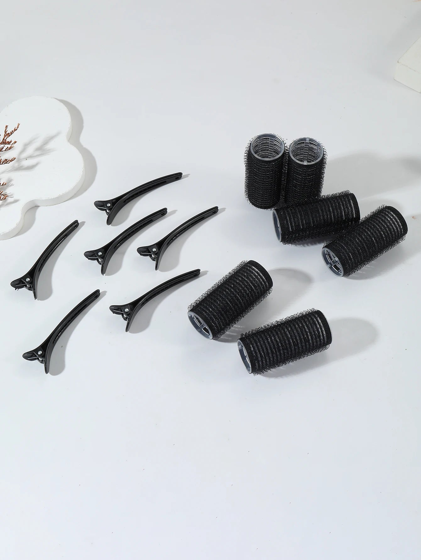 12pcs Self-Adhesive Hair Curlers & Bangs Clips for Styling Wigs