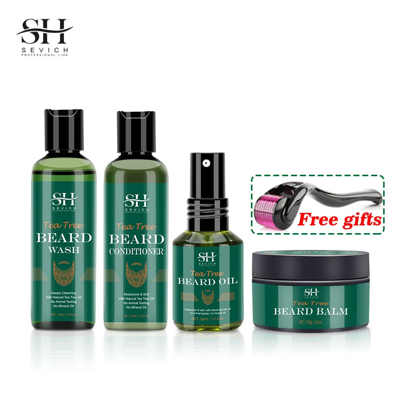 Beard Growth Kit for Men – Oil, Shampoo & Moustache Care Set