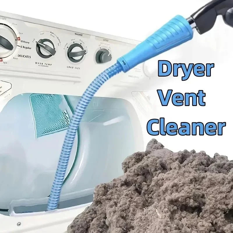 Dryer Vent Cleaner Kit–Vacuum Attachment & Lint Remover with Guide Wire