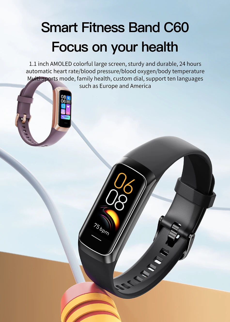 Cartmela AMOLED Smart Watch for Men & Women