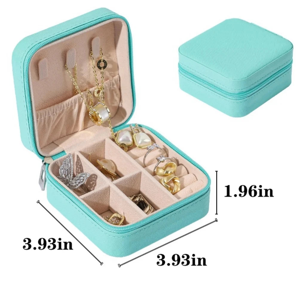 Mini Jewelry Storage Box for Women – Travel PU Leather Case