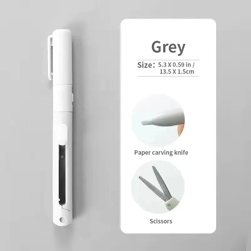 Mini 2-in-1 Portable Scissors & Paper Cutter Knife for Crafting