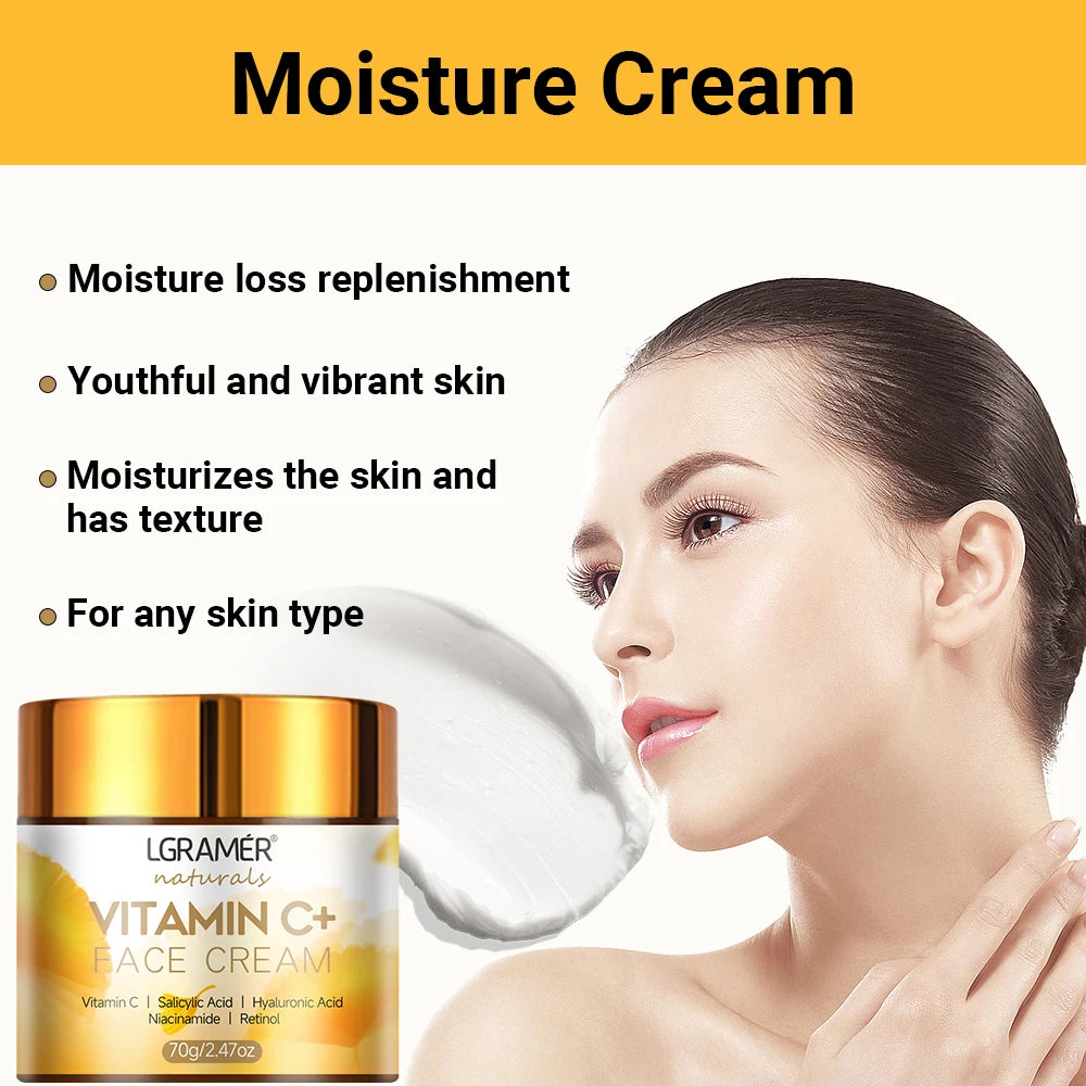 Vitamin C & Retinol Face Cream – Anti-Aging Moisturizing & Brightening