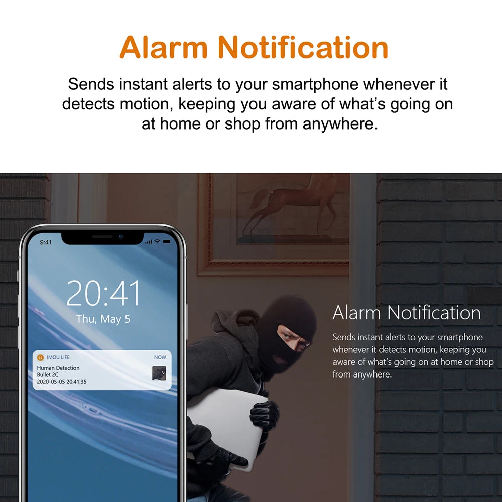 4MP Outdoor WiFi Bullet Camera – Weatherproof & AI Detection