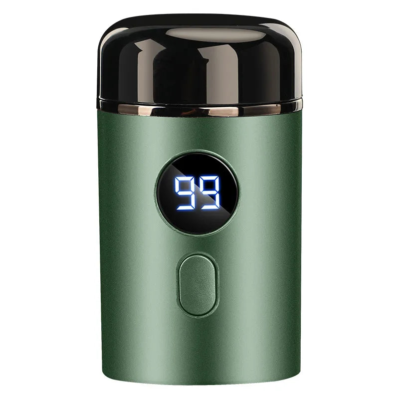 Mini Type-C Electric Razor – Portable Steel Gun Shaver with Digital Display