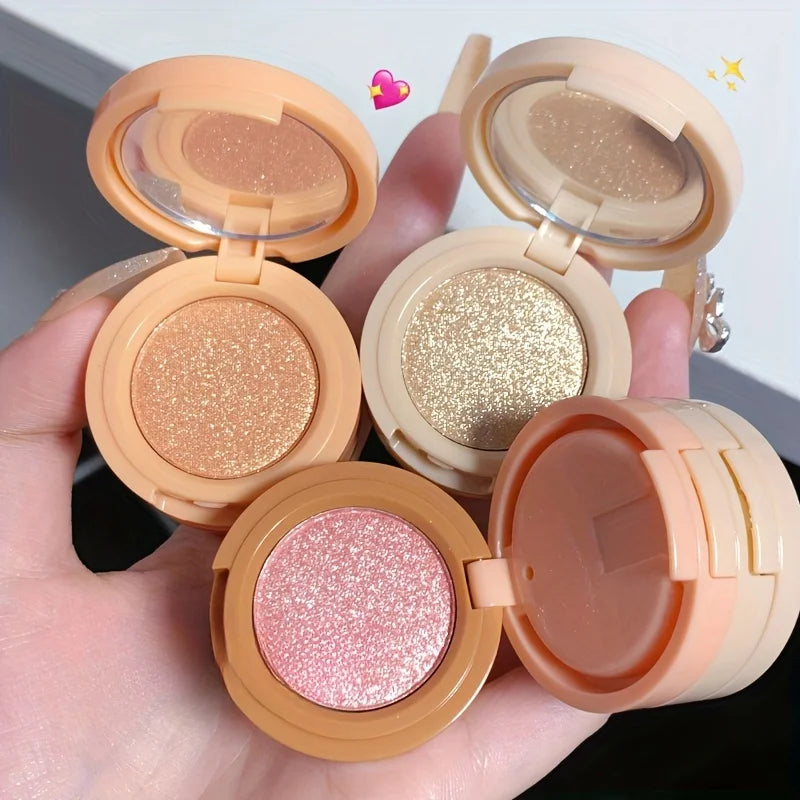 3-in-1 Makeup Palette–Blush, Highlighter & Contour with Glitter Finish