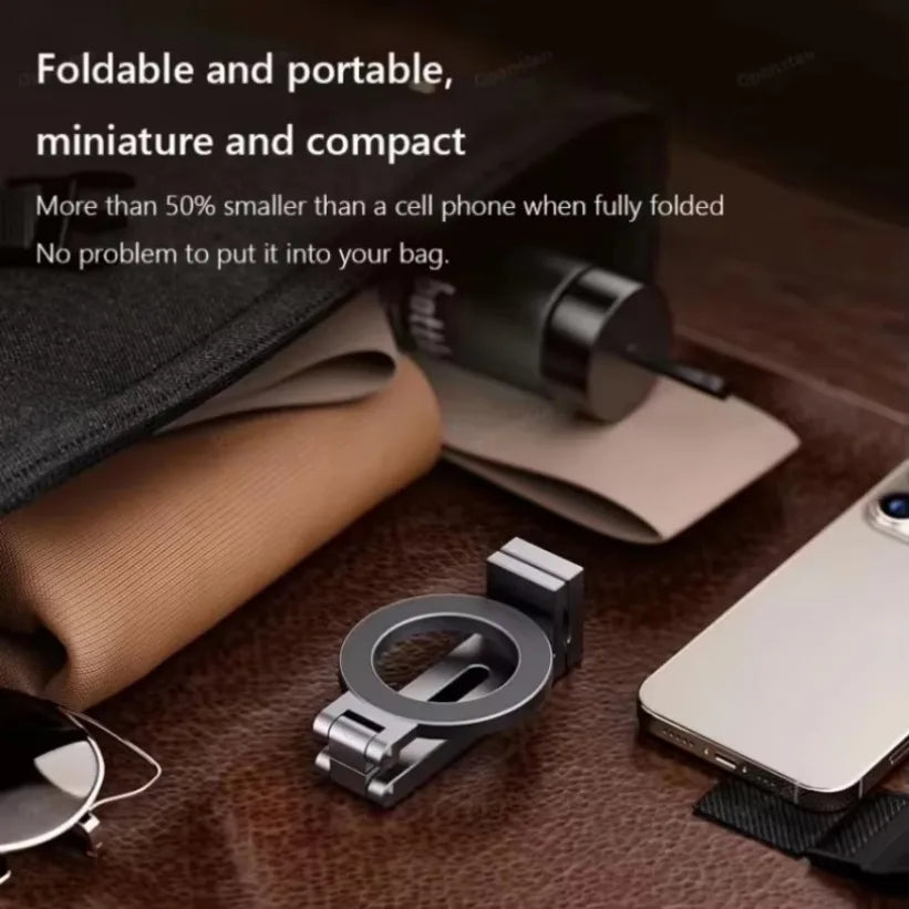 360° Magnetic Phone Holder – Folding, Portable Airplane Mount