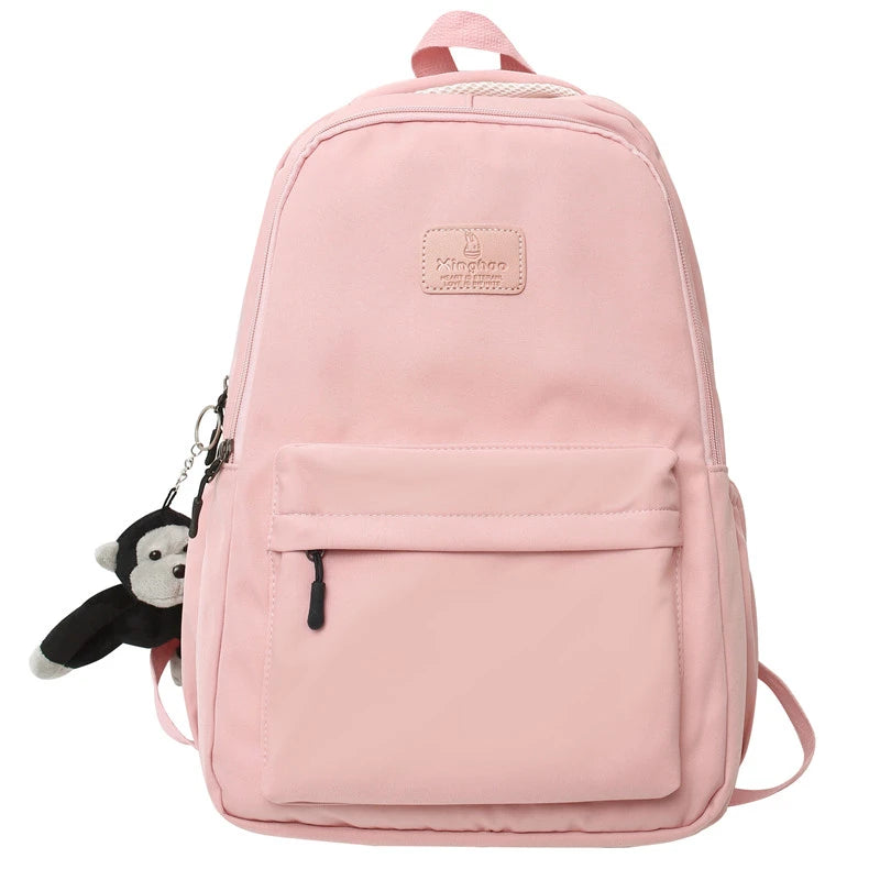 Fashion Waterproof Nylon Backpack – Schoolbag for Teens & Students