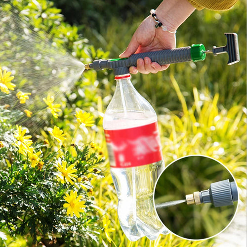 Manual High-Pressure Sprayer with Adjustable Nozzle for Garden Use