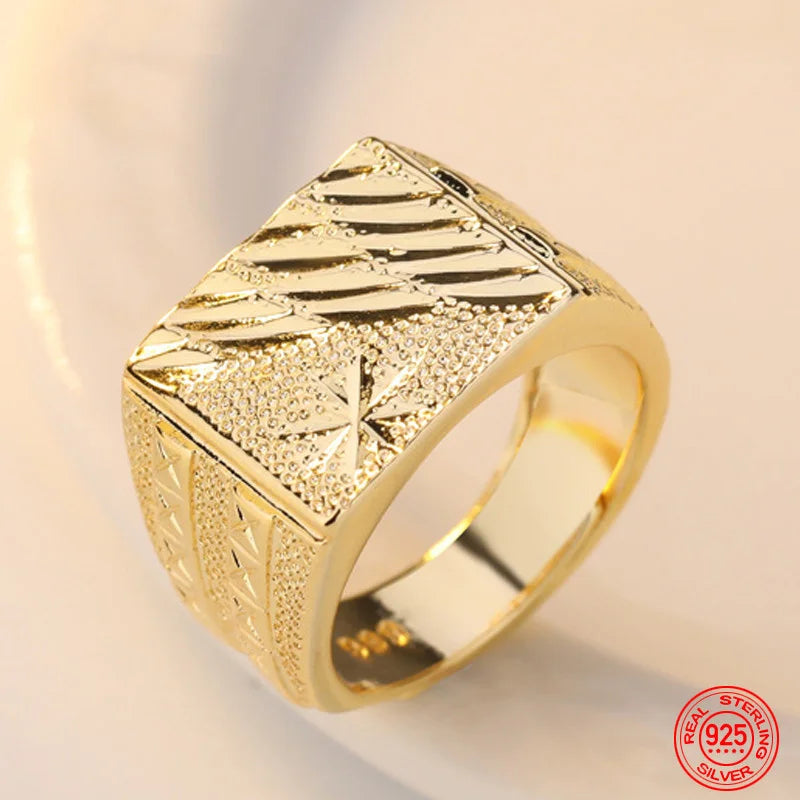 Adjustable 24K Gold Ring – Unisex Engagement & Wedding Jewelry