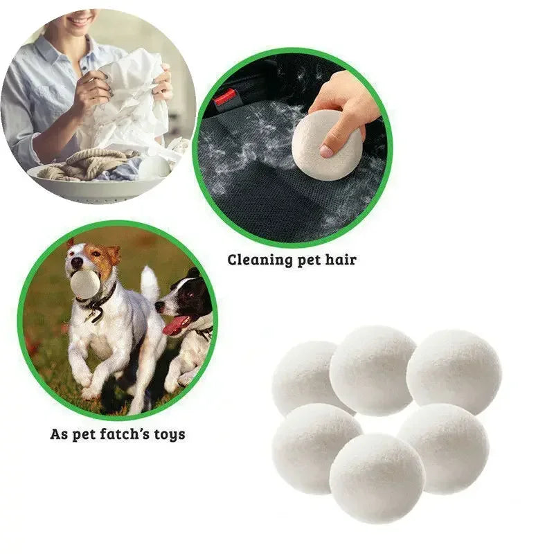 Reusable Wool Dryer Balls – Natural Fabric Softener for Laundry