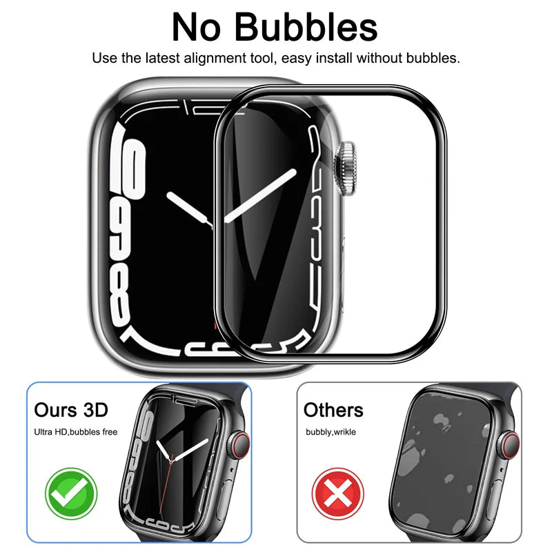 3D Screen Protector Film for Apple Watch Series 9–1, SE, Ultra 2