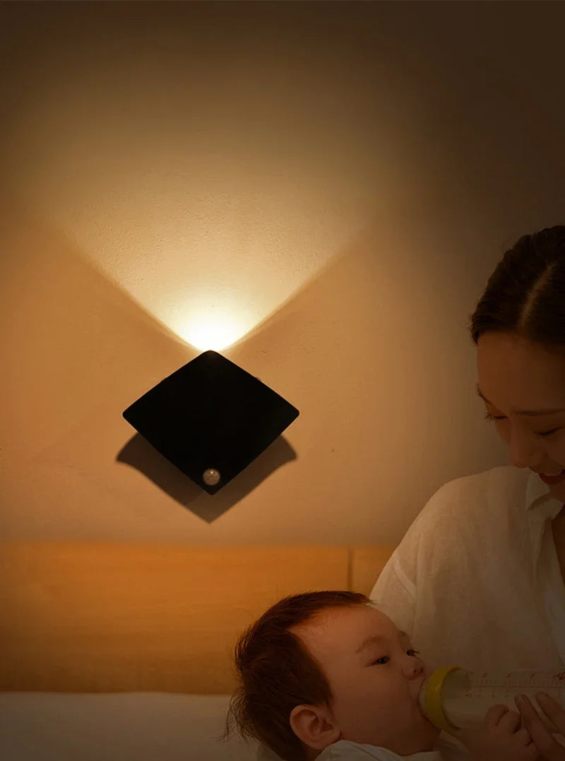 Creative Devil Fish LED Wall Lamp – Rechargeable Motion Sensor Light
