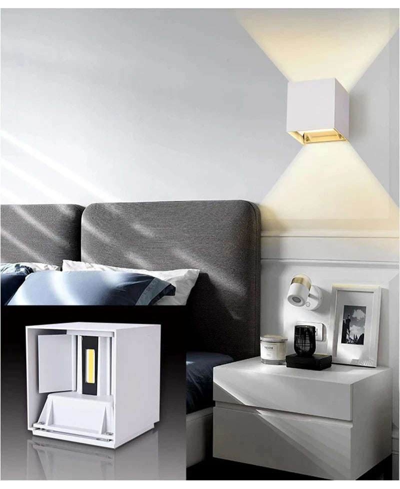 12W PIR Sensor LED Wall Light – Waterproof Outdoor/Indoor Lamp