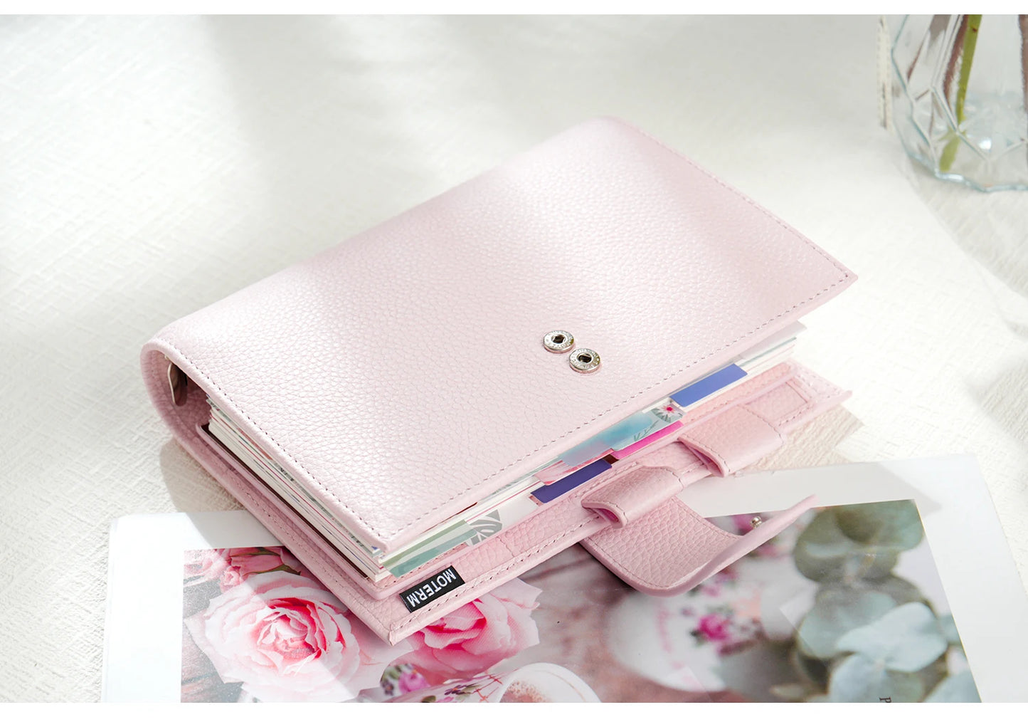 Personal Size Planner – 30mm Rings, Genuine Pebbled Grain Leather