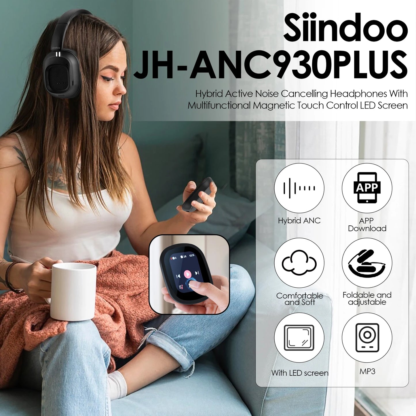 Cartmela Siindoo ANC930Plus | Noise Cancelling Headphones