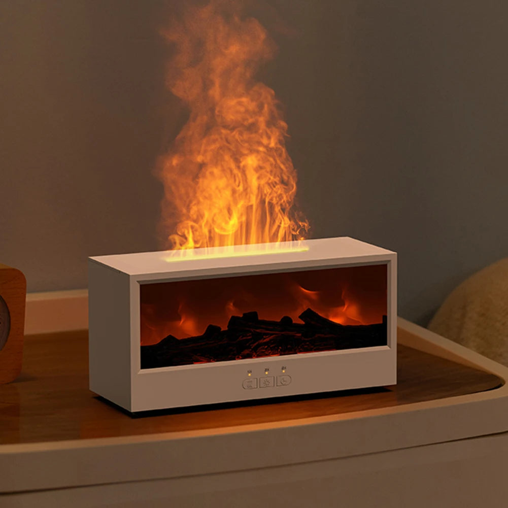 Dynamic Flame Fireplace Air Humidifier & Essential Oil Diffuser