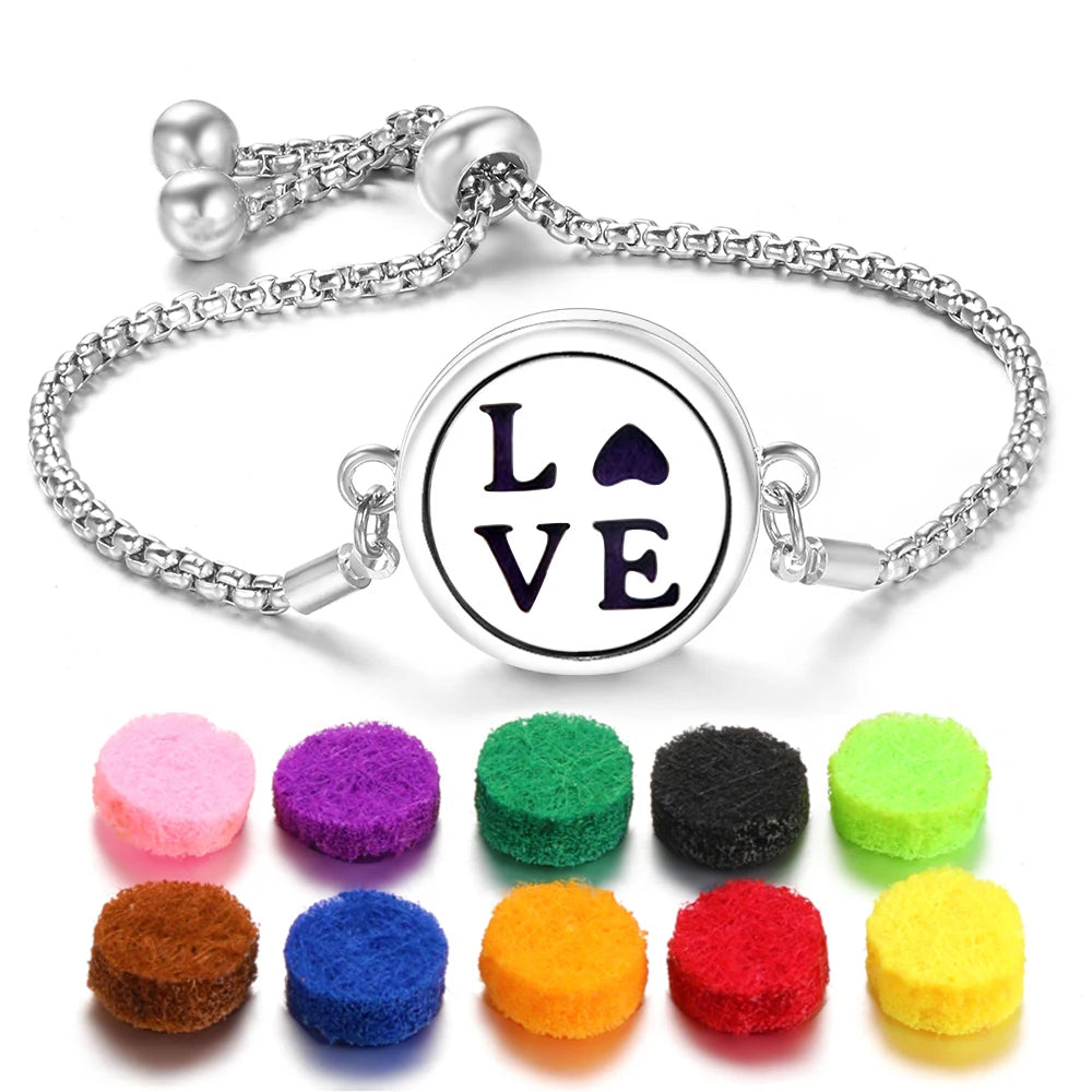 Flower of Life Aromatherapy Diffuser Bracelet for Essential Oils