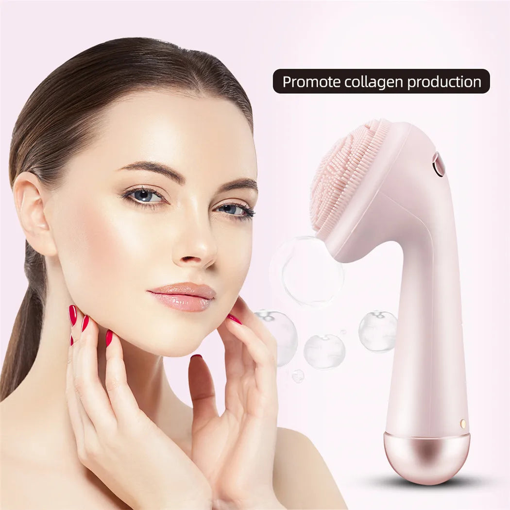 Electric Silicone Facial Cleansing Brush – Waterproof Beauty Tool