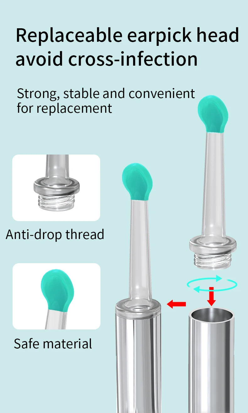Smart Visual Ear Cleaner with Camera & LED Light for Ear Wax Removal