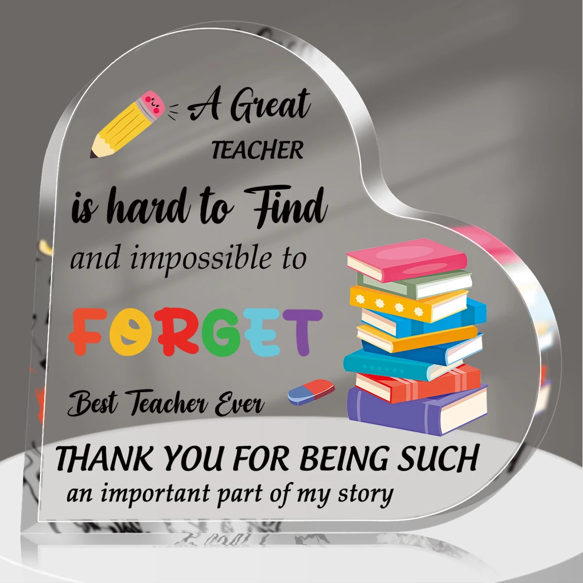 Teacher Appreciation Acrylic Plaque – Thank You Gift Keepsake