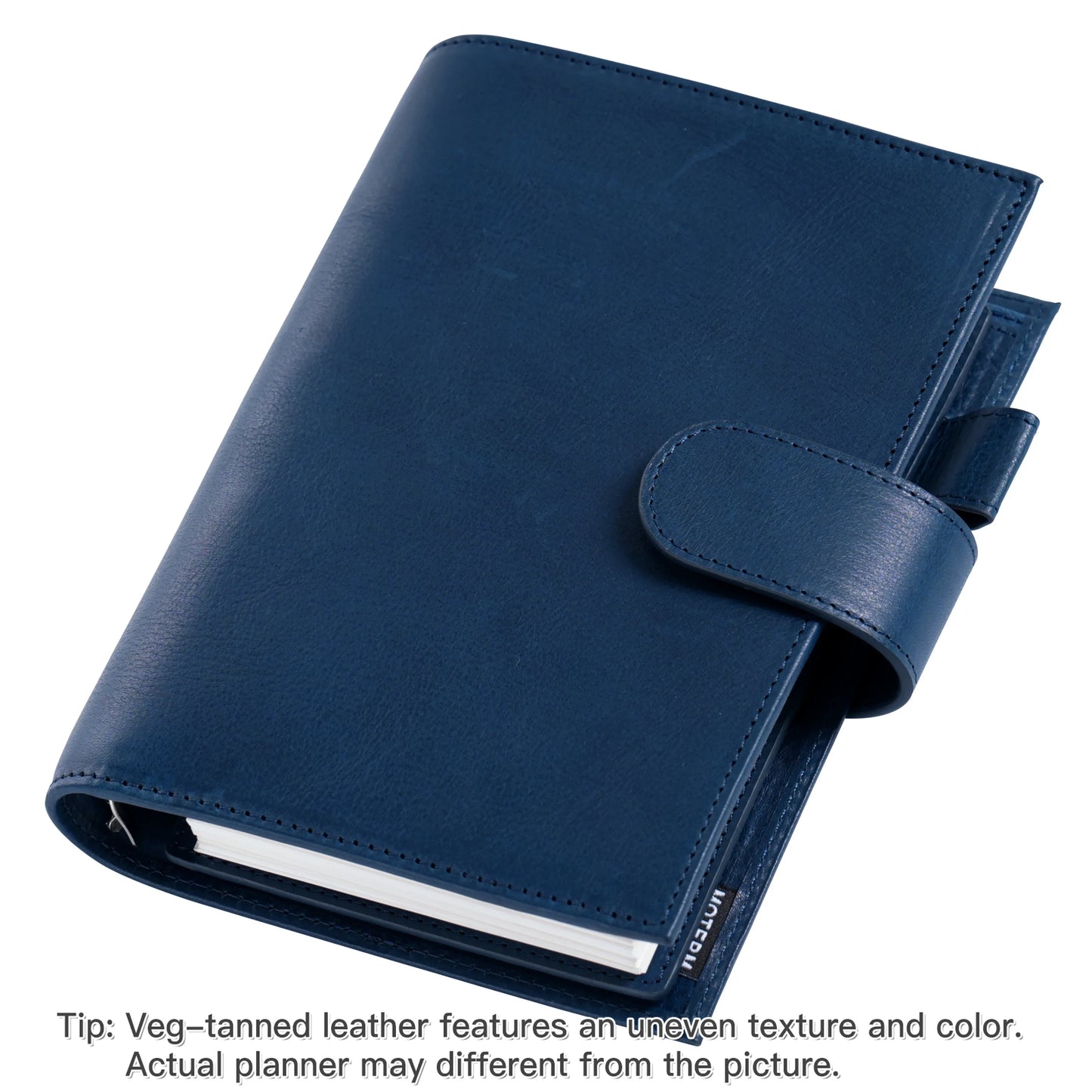 Full Grain Leather Planner with Rings – Personal Size Organizer