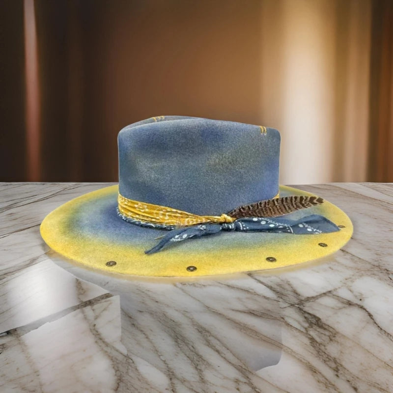 Wool Homburg Panama Hat – Unisex Western Photo Prop Headwear