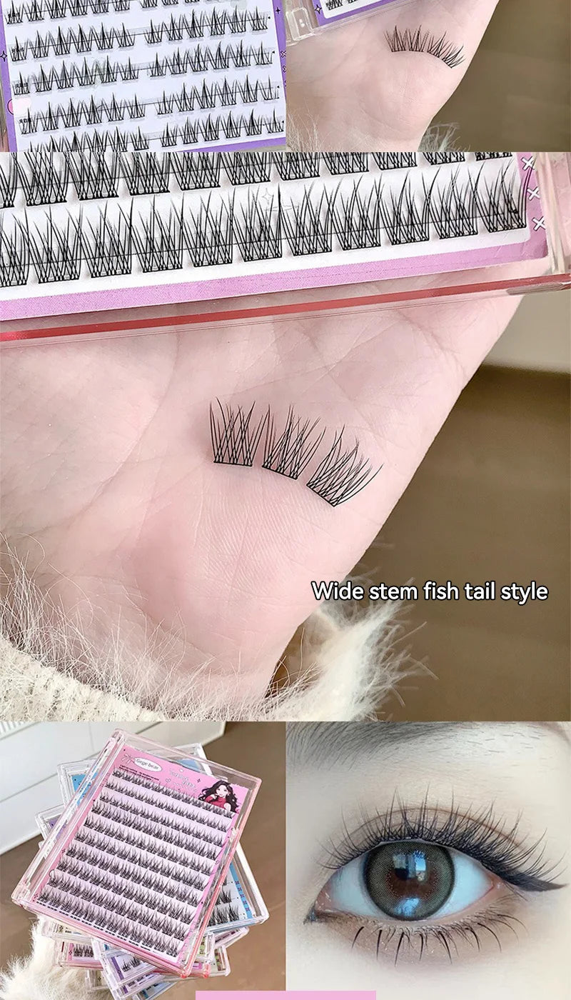 Cartmela No-Glue False Eyelashes - Easy, Natural Look with Sunflower Design