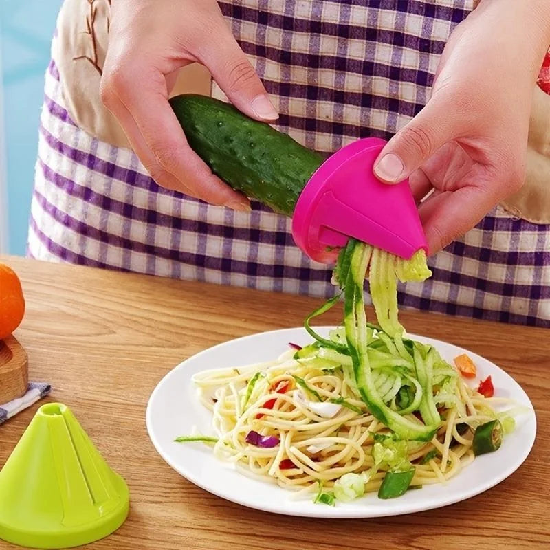 Rotating Shredder & Spiral Peeler – Manual Vegetable & Fruit Slicer
