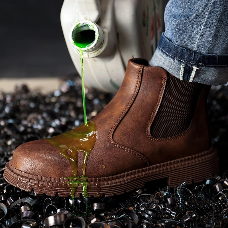 Cartmela 2023 Men’s Leather Safety Boots