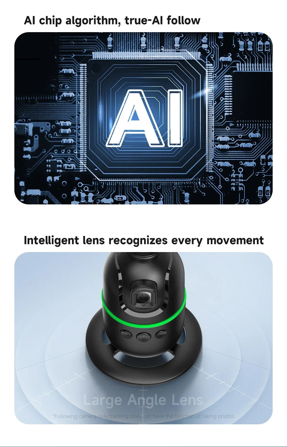 360° Auto Face Tracking Phone Holder with Smart Rotation