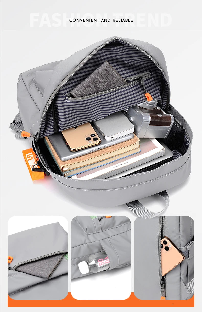 Lightweight Urban Men’s Backpack – Waterproof USB Laptop Bag