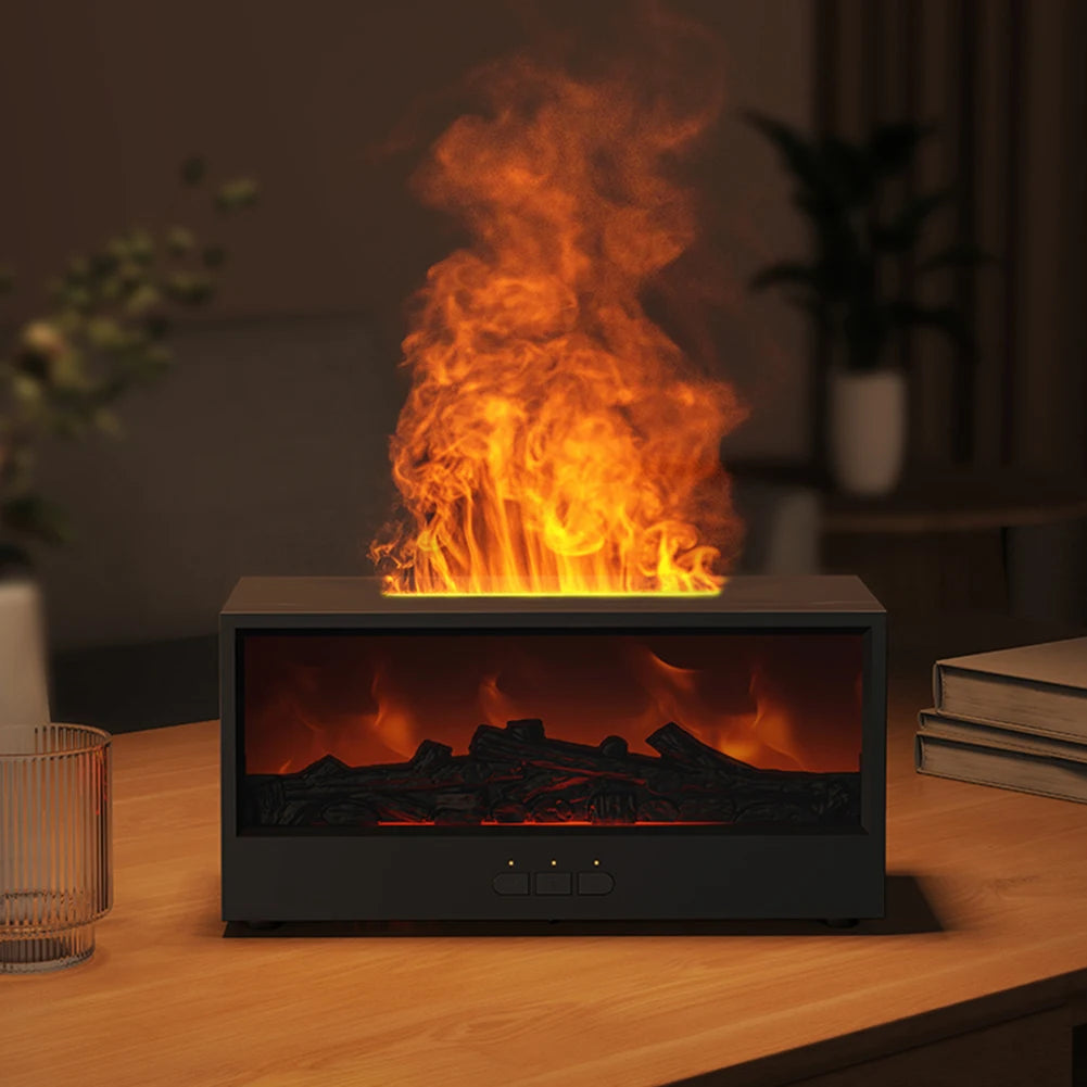 Dynamic Flame Fireplace Air Humidifier & Essential Oil Diffuser