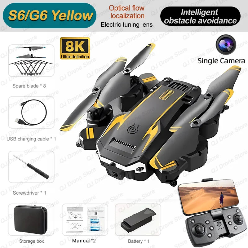 G6 Foldable GPS Drone – 5000M HD FPV Camera, Obstacle Avoidance Quadcopter
