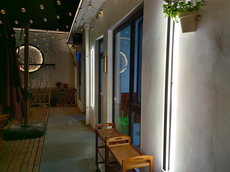 Outdoor Waterproof LED Wall Lights with Remote – Modern Dimmable