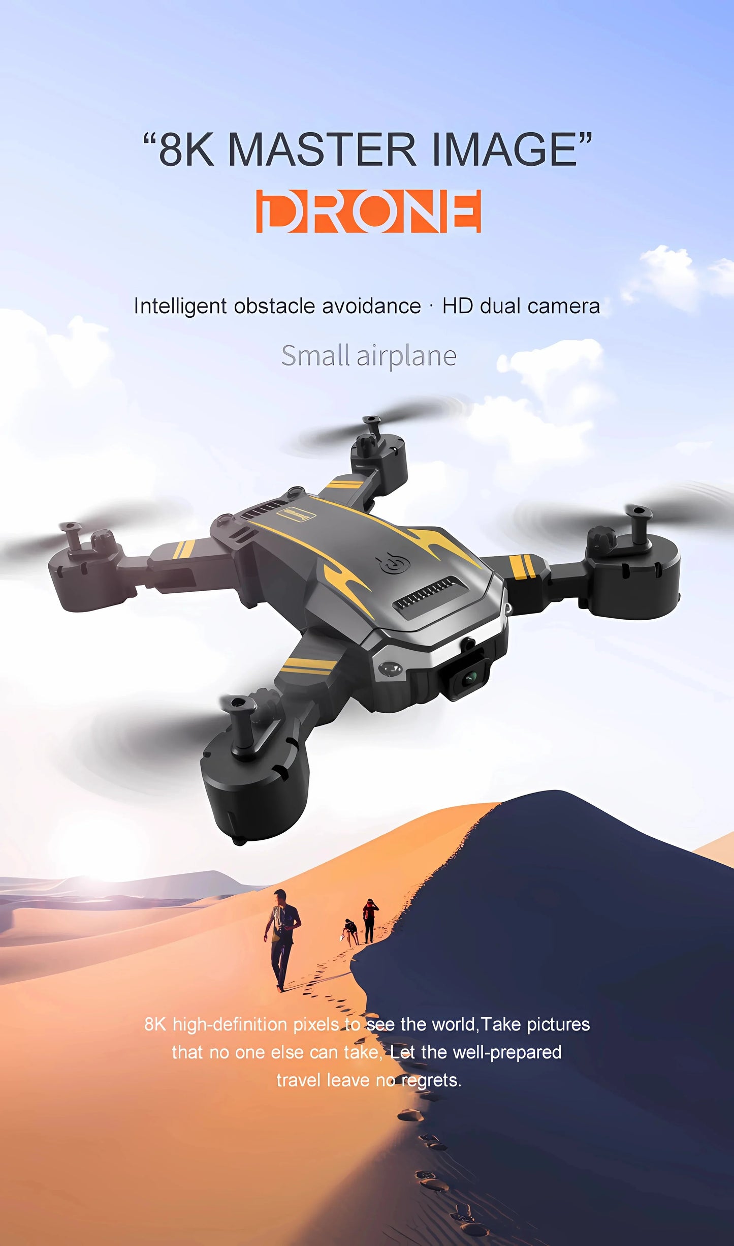 G6 Foldable GPS Drone – 5000M HD FPV Camera, Obstacle Avoidance Quadcopter