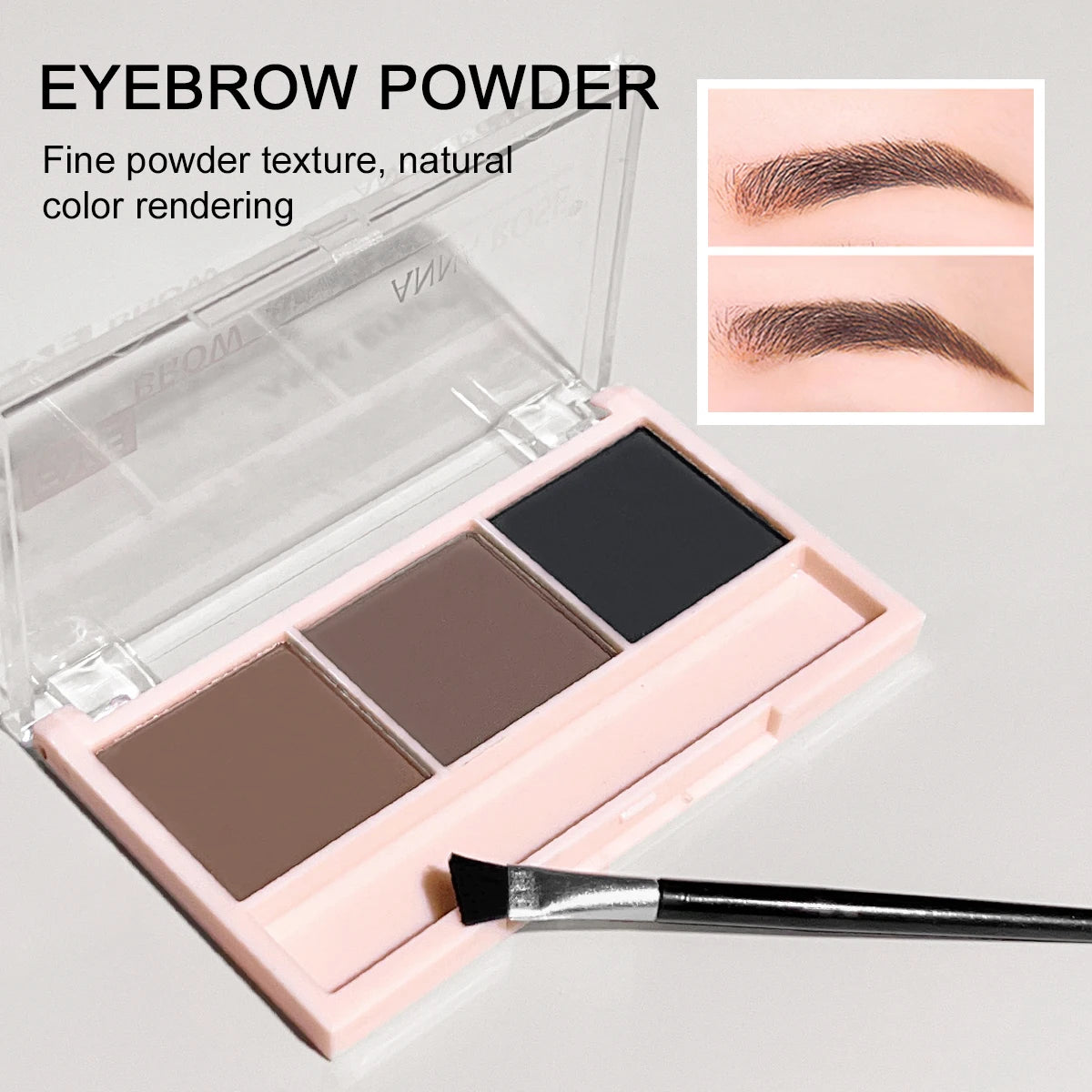 3-Color Eyebrow Powder – Waterproof, Long-Lasting & Natural Finish