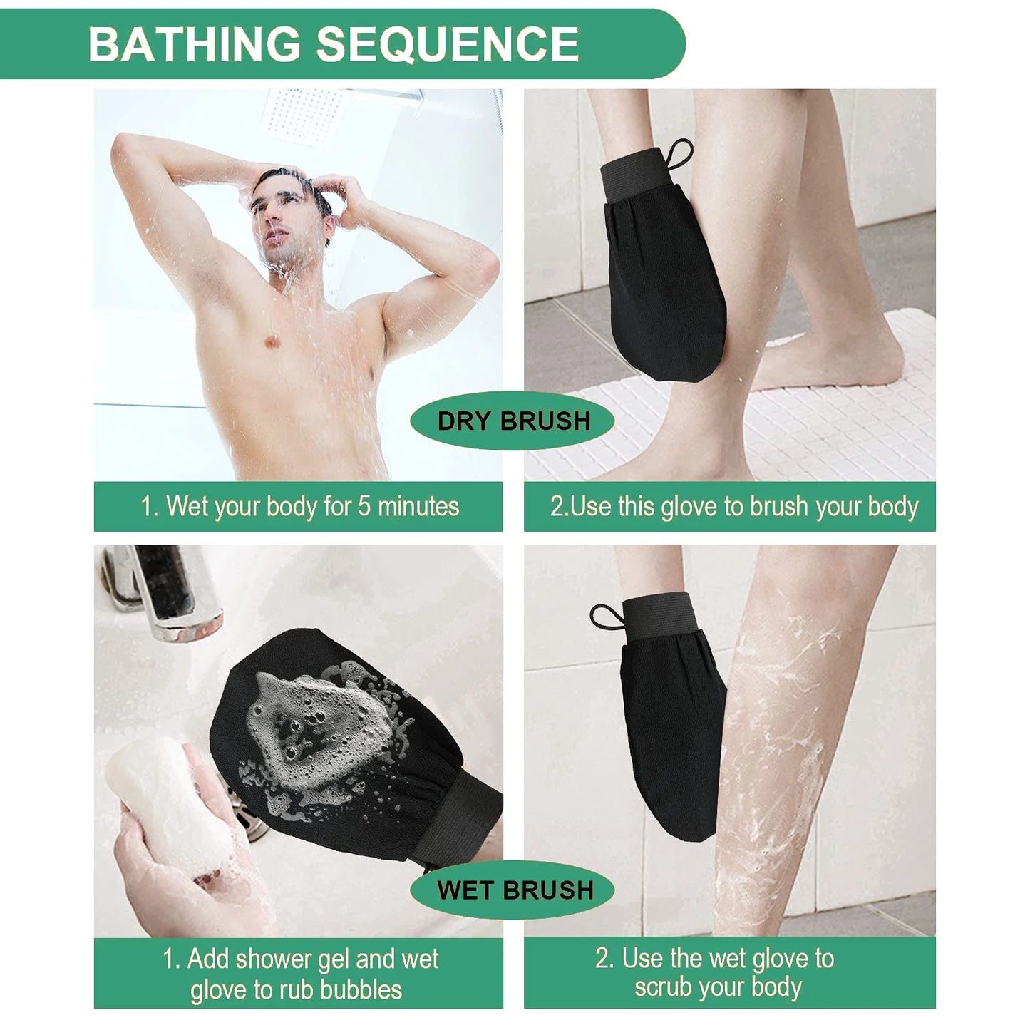 Deep Exfoliating Mitt – Viscose Fiber Scrub Glove for Smooth Skin