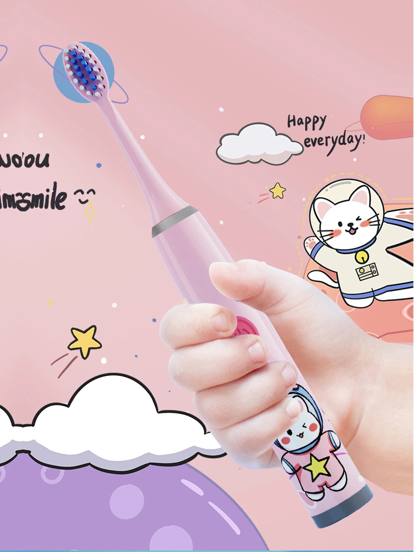 Kids Electric Toothbrush Cartoon Design