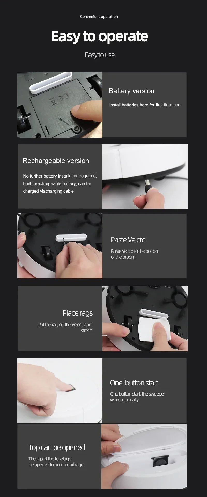 Robotic Vacuum Cleaner – 3-in-1 Sweep